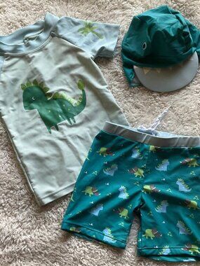 Baby Dinosaur Swimwear 3 Piece Set